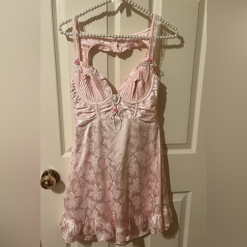 For Love and Lemons x Victoria’s Secret pink heart dress - Picture 1 of 4